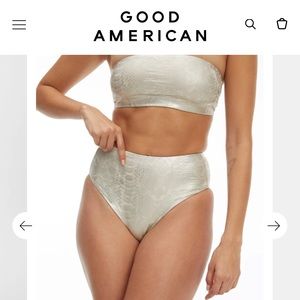 Tags on Good American Metallic Goodwaist Bottom